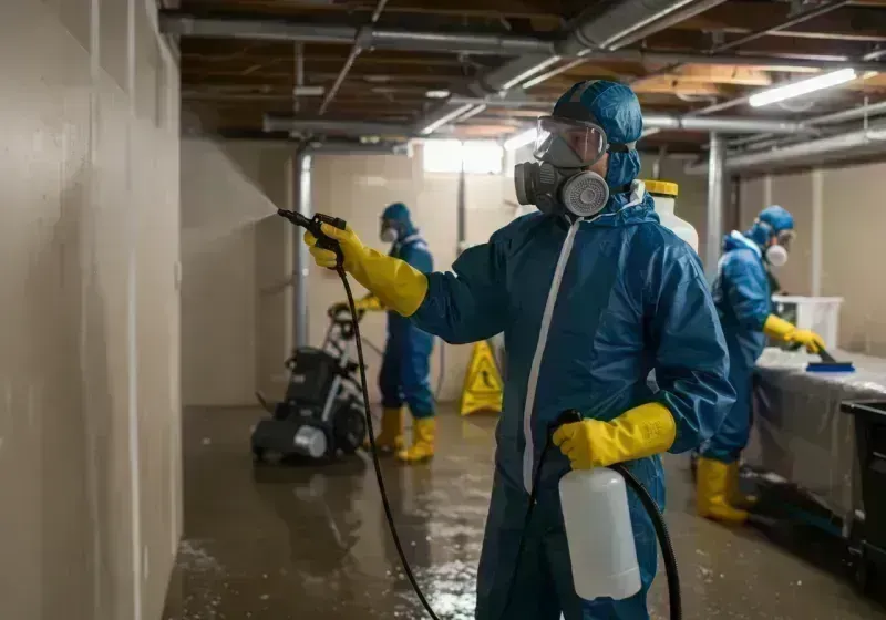 Basement Sanitization and Antimicrobial Treatment process in Haworth, NJ